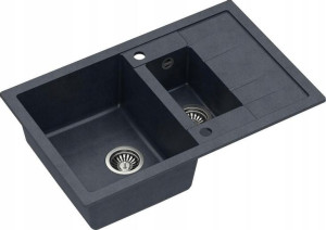 Quadron Morgan 156 Zlewozmywak Granit Czarny/stal