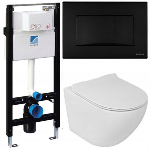 Schwab Duplo Zestaw Podtynkowy Wc Przycisk Czarny
