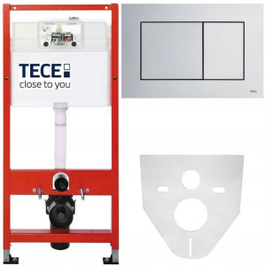 Tece Base Stelaż Podtynkowy Wc + Przycisk Chrom