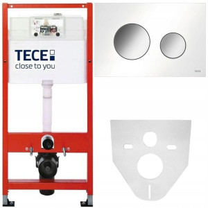 Tece Base Stelaż Podtynkowy Wc Przycisk Biel Chrom
