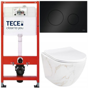 Tece Base Stelaż Zestaw Podtynkowy Wc Miska Marmur