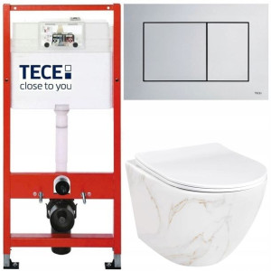 Tece Base Stelaż Zestaw Podtynkowy Wc Miska Marmur