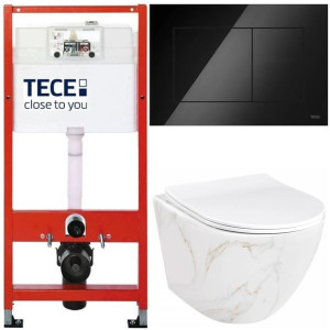 Tece Base Stelaż Zestaw Podtynkowy Wc Miska Marmur