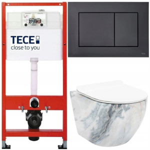 Tece Base Stelaż Zestaw Podtynkowy Wc Miska Marmur