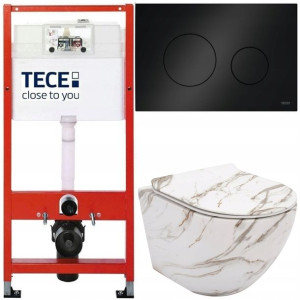 Tece Base Stelaż Zestaw Podtynkowy Wc Miska Marmur