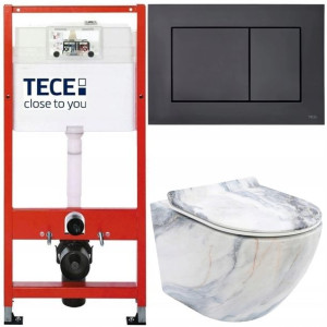 Tece Base Stelaż Zestaw Podtynkowy Wc Miska Marmur