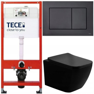 Tece Geberit Stelaż Zestaw Podtynkowy Wc Czarny