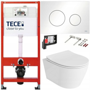 Tece Geberit Zestaw Podtynkowy Wc Fresh 6w1 Biały
