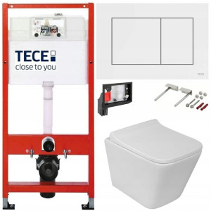 Tece Geberit Zestaw Podtynkowy Wc Fresh 6w1 Biały