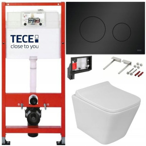 Tece Geberit Zestaw Podtynkowy Wc Fresh 6w1 Czarny