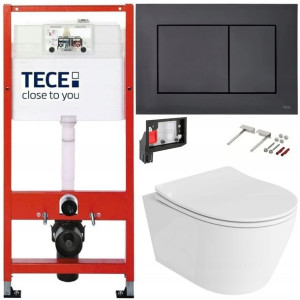 Tece Geberit Zestaw Podtynkowy Wc Fresh 6w1 Czarny