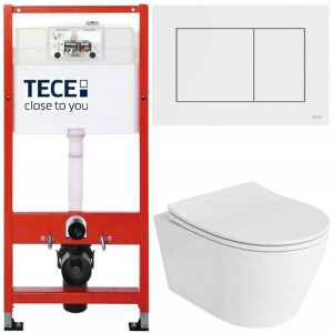 Tece Geberit Zestaw Podtynkowy Wc Przycisk Biały