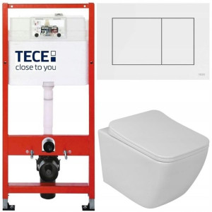 Tece Geberit Zestaw Podtynkowy Wc Przycisk Biały
