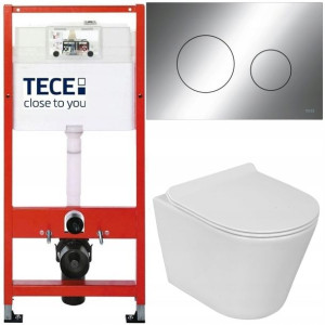 Tece Geberit Zestaw Podtynkowy Wc Przycisk Chrom