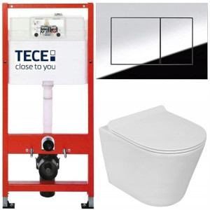 Tece Geberit Zestaw Podtynkowy Wc Przycisk Chrom
