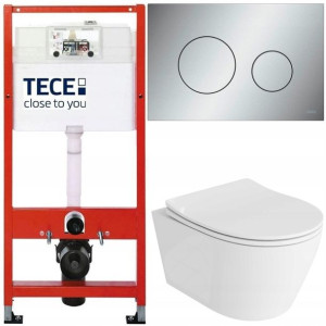 Tece Geberit Zestaw Podtynkowy Wc Przycisk Chrom