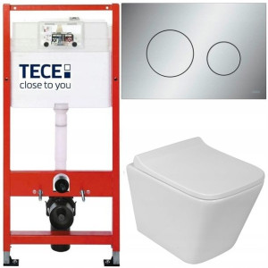Tece Geberit Zestaw Podtynkowy Wc Przycisk Chrom