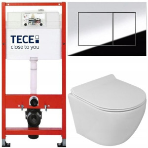Tece Geberit Zestaw Podtynkowy Wc Przycisk Chrom