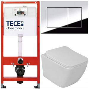 Tece Geberit Zestaw Podtynkowy Wc Przycisk Chrom