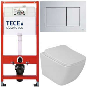 Tece Geberit Zestaw Podtynkowy Wc Przycisk Chrom
