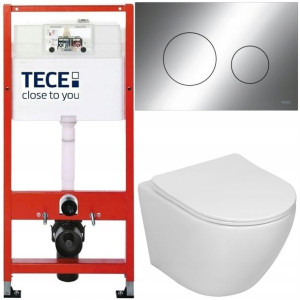 Tece Geberit Zestaw Podtynkowy Wc Przycisk Chrom