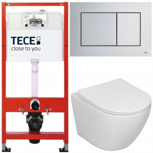 Tece Geberit Zestaw Podtynkowy Wc Przycisk Chrom