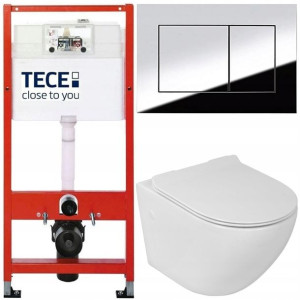 Tece Geberit Zestaw Podtynkowy Wc Przycisk Chrom
