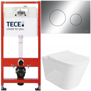 Tece Geberit Zestaw Podtynkowy Wc Przycisk Chrom