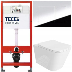 Tece Geberit Zestaw Podtynkowy Wc Przycisk Chrom