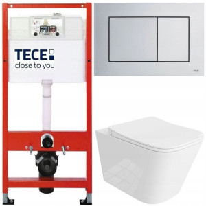Tece Geberit Zestaw Podtynkowy Wc Przycisk Chrom