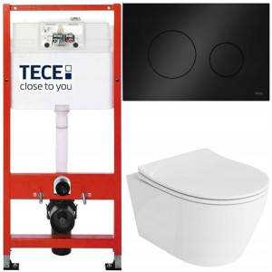 Tece Geberit Zestaw Podtynkowy Wc Przycisk Czarny