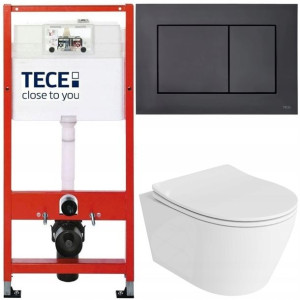 Tece Geberit Zestaw Podtynkowy Wc Przycisk Czarny