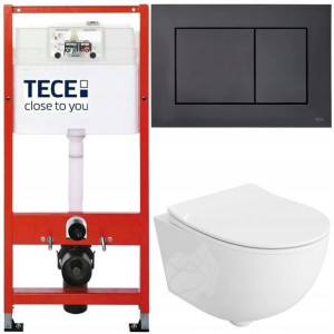 Tece Geberit Zestaw Podtynkowy Wc Przycisk Czarny