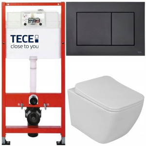 Tece Geberit Zestaw Podtynkowy Wc Przycisk Czarny