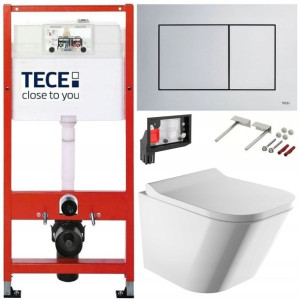 Tece Stelaż Zestaw Podtynkowy Wc Chrom + Fresh