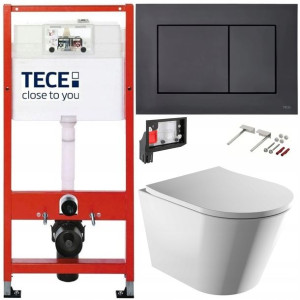 Tece Stelaż Zestaw Podtynkowy Wc Czarny + Fresh