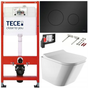 Tece Stelaż Zestaw Podtynkowy Wc Czarny + Fresh