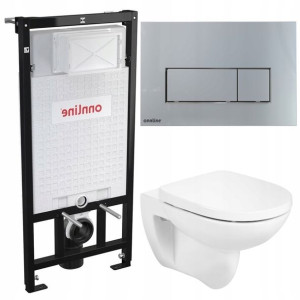 Zestaw Podtynkowy Stelaż Wc Przycisk Chrom 5w1
