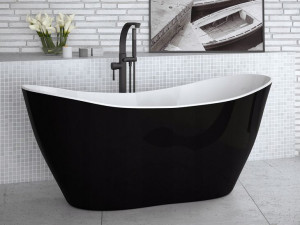Besco Viya B&w Wanna Wolnostojąca 160/70 Black