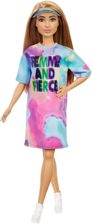 Barbie - Lalka Modna Przyjaciółka - Kolorowa Sukienka - Fbr37 Grb51