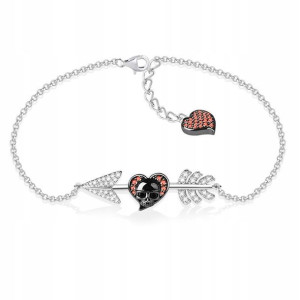 GNOCE - Bransoletka na stopę Skull Arrow Anklet