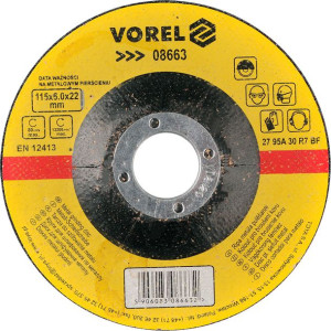 Tarcza do szlifowania metalu 115x6.0x22mm 08663 VOREL