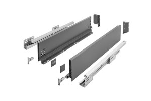 Szuflada Gtv Axis Pro Średnia L350 H116 Antracyt Pb-axispro-kpl350b