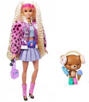 Barbie - Lalka Blondynka Z Warkoczykami - Barbie Extra Moda - Grn27 Gyj77