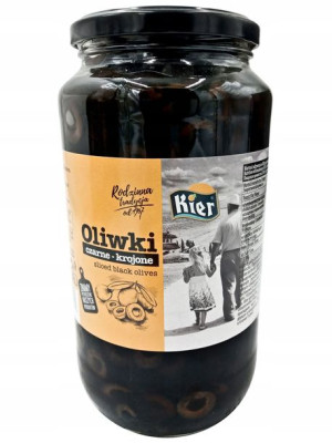 Oliwki CZARNE 935ml KROJONE hiszpańskie KIER