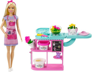 Barbie - Lalka + Kwiaciarnia - Gtn58