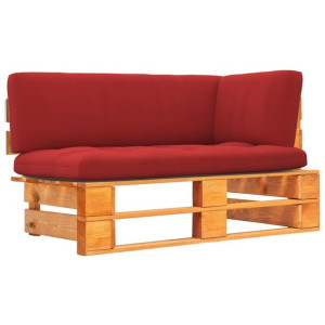 Ogrodowa sofa narożna z palet, miodowy brąz, drewno sosnowe