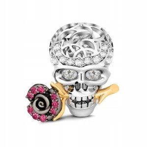 GNOCE - Charms „Skull Love Rose”