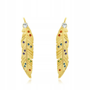 GNOCE - Kolczyki Feather Ear Studs