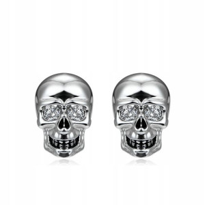 GNOCE - Kolczyki Silver Skull Studs